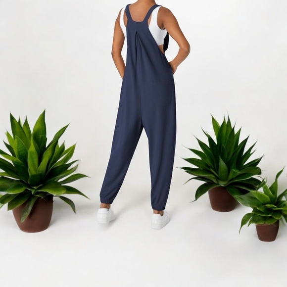 Halara dark blue Jumpsuit with Pockets L and XL - Picture 2 of 2